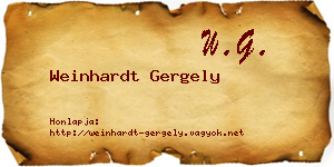 Weinhardt Gergely névjegykártya
